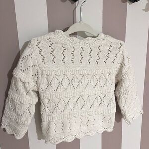 Zara Kids White Knit Blouse